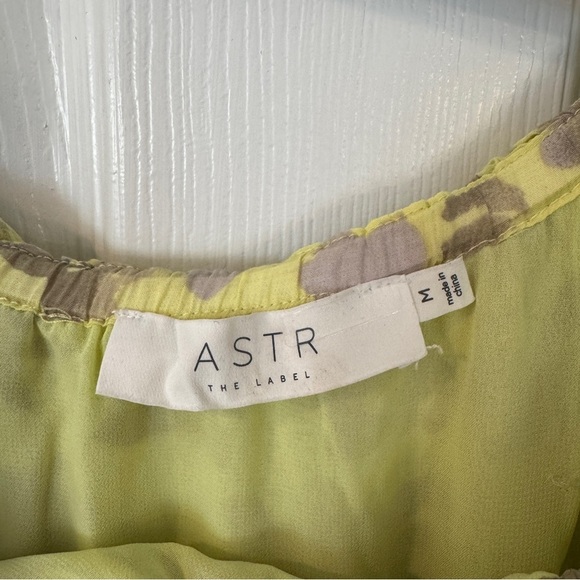 ASTR The Label Yellow Grey Floral Midi Dress - Size M - Picture 6 of 13
